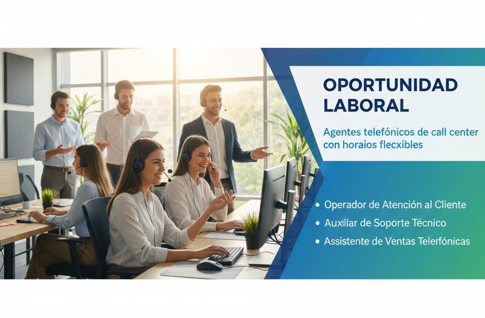 Lee más sobre el artículo Agentes telefónicos de call center con horarios flexibles