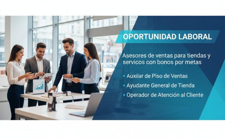 Lee más sobre el artículo Asesores de ventas para tiendas y servicios con bonos por metas