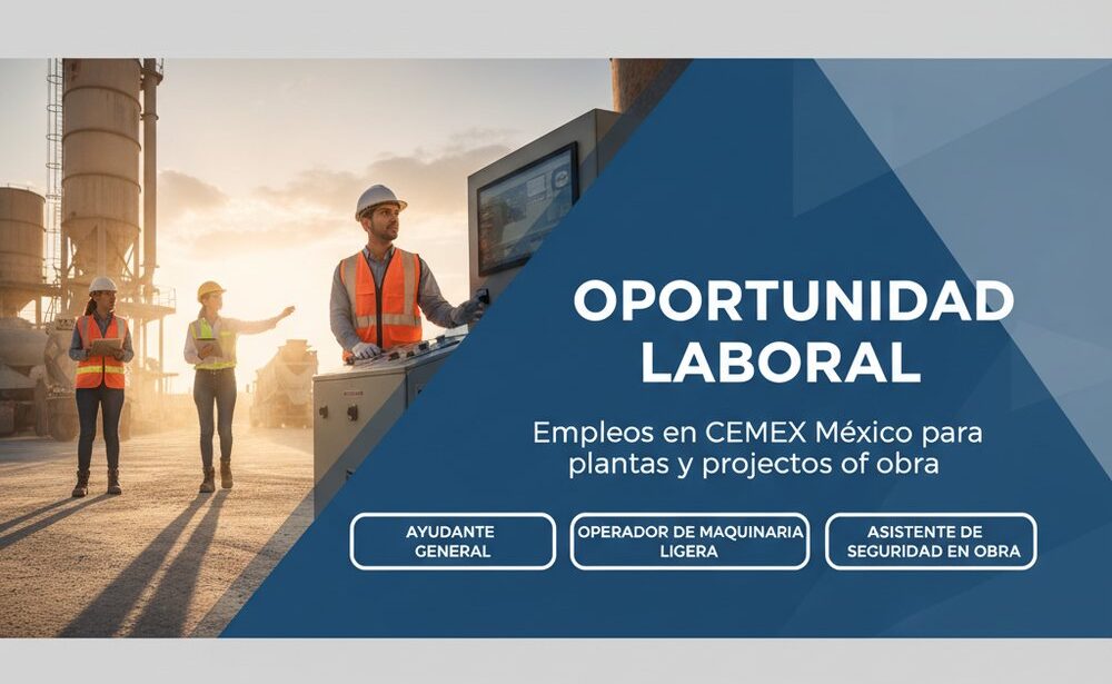 Lee más sobre el artículo Empleos en CEMEX México para plantas y proyectos de obra