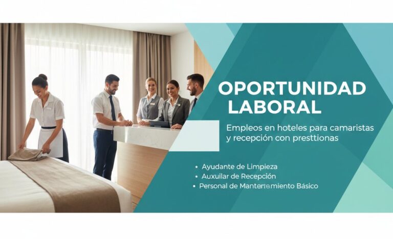Lee más sobre el artículo Empleos en hoteles para camaristas y recepción con prestaciones