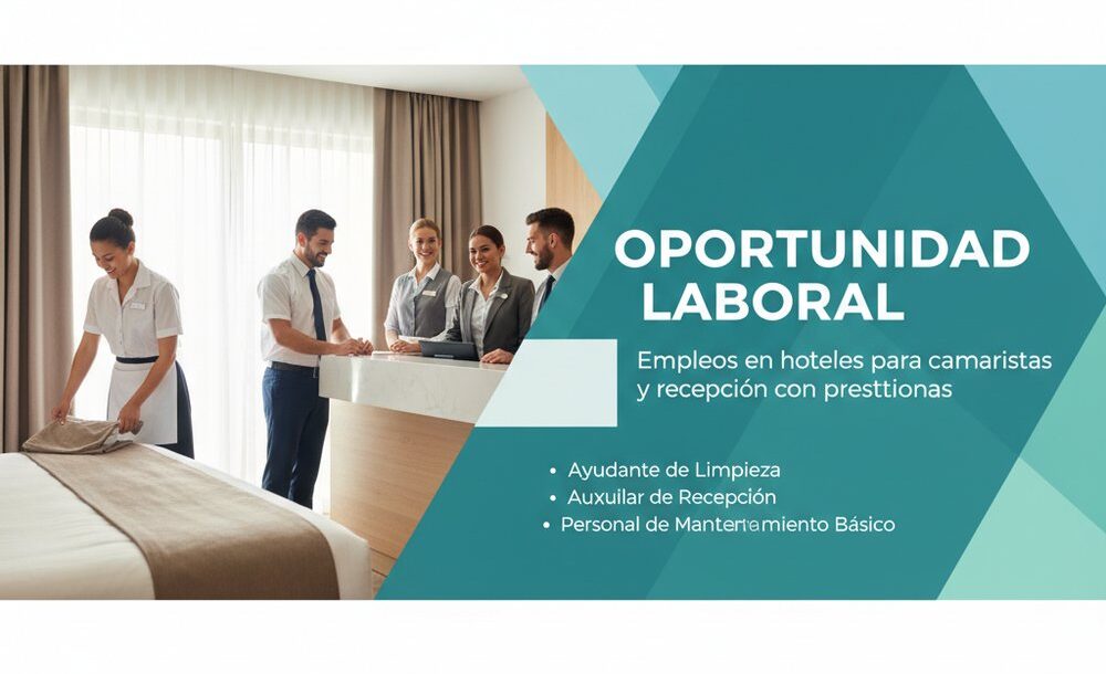Lee más sobre el artículo Empleos en hoteles para camaristas y recepción con prestaciones