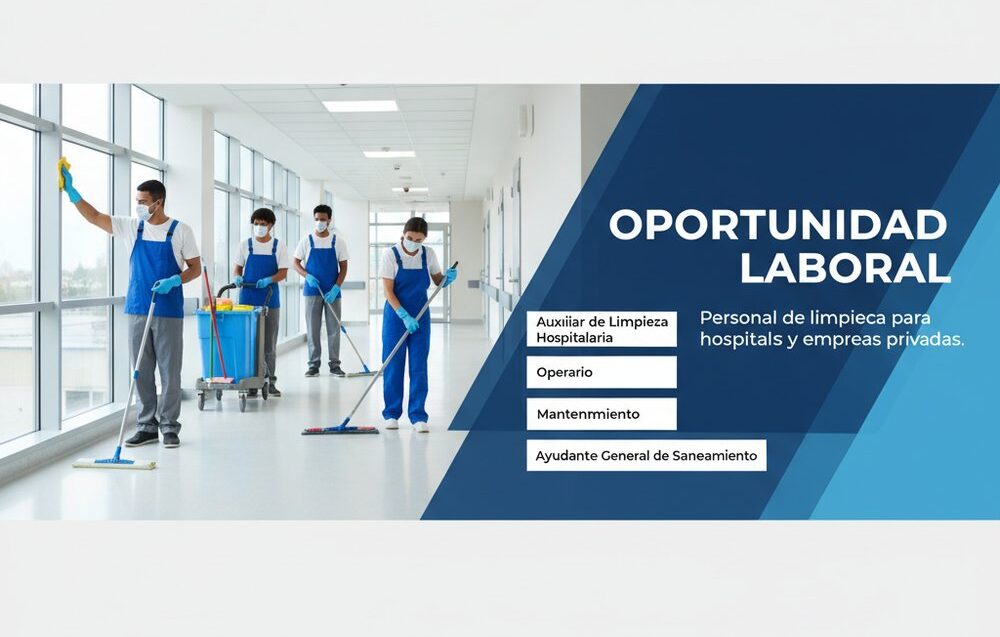 Personal de limpieza para hospitales y empresas privadas