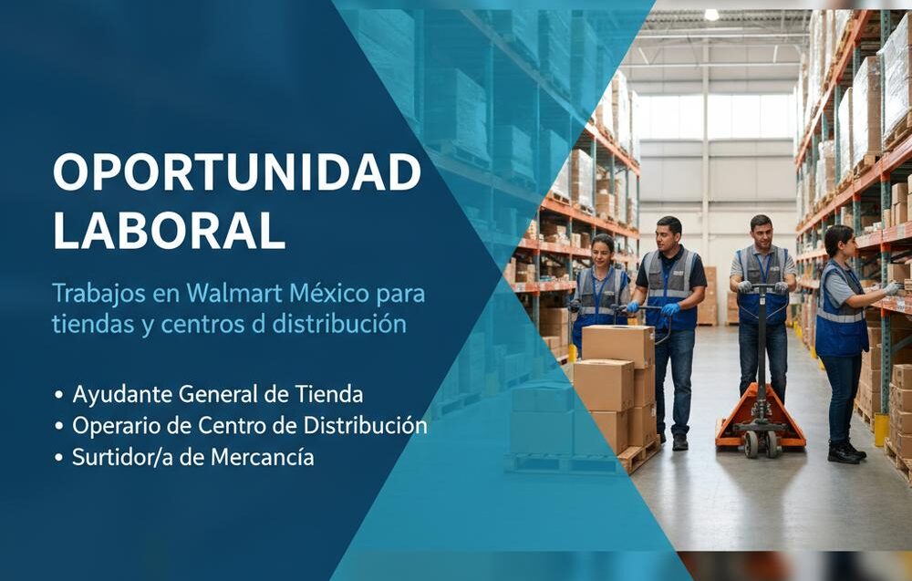 Trabajos en Walmart México para tiendas y centros de distribución